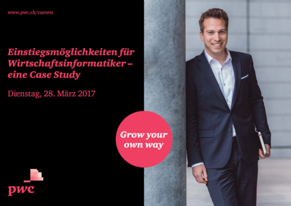 Event PricewaterhouseCoopers Einstiegsmöglichkeiten für Wirtschaftsinformatiker – eine Case Study body Event PricewaterhouseCoopers Einstiegsmöglichkeiten für Wirtschaftsinformatiker – eine Case Study body