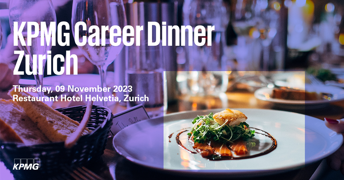 Event KPMG KPMG Career Dinner Zürich 2023 header