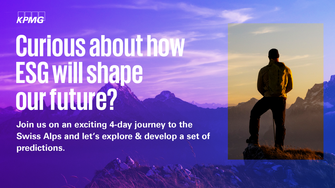 Event KPMG Dare to shape the future towards a sustainable tomorrow header